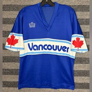 Vintage 80’s Admiral Vancouver Whitecaps NASL Soccer Jersey Football Kit Medium